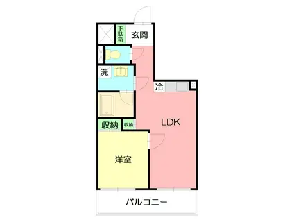 FUJISAWA INN&SUITES(1LDK/8階)の間取り写真