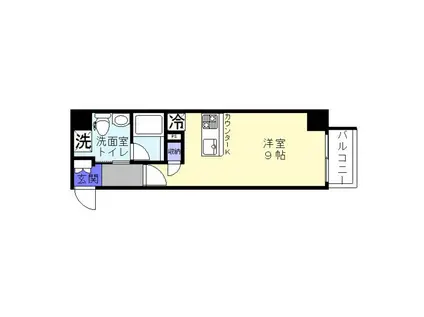 クリスタル昭和(1K/6階)の間取り写真
