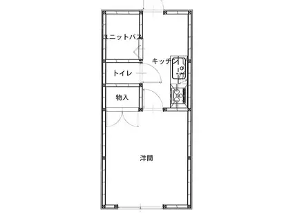 シティプラザ西青山B(1K/1階)の間取り写真
