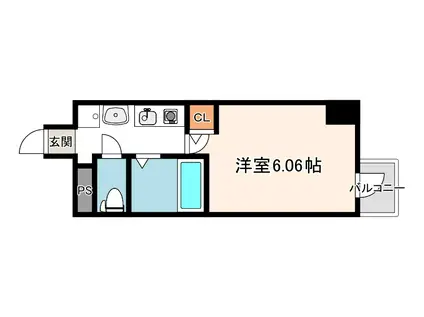大阪プレステージアコモデーション(1K/8階)の間取り写真
