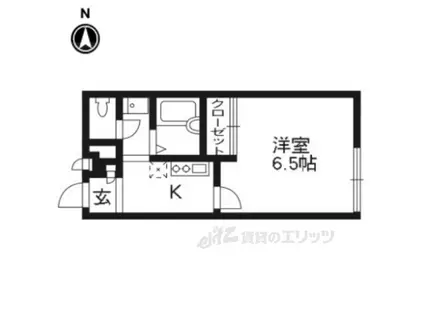 レオパレス大文字(1K/1階)の間取り写真