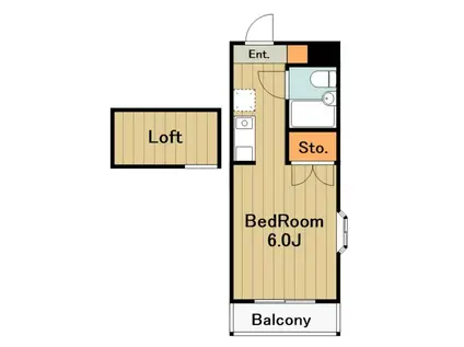 コーポ藤(1K/2階)の間取り写真