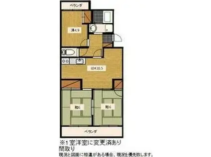 コーポナグラ(3LDK/2階)の間取り写真