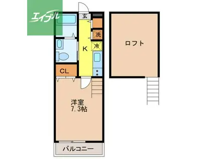 AILE AOYAMA(1K/2階)の間取り写真