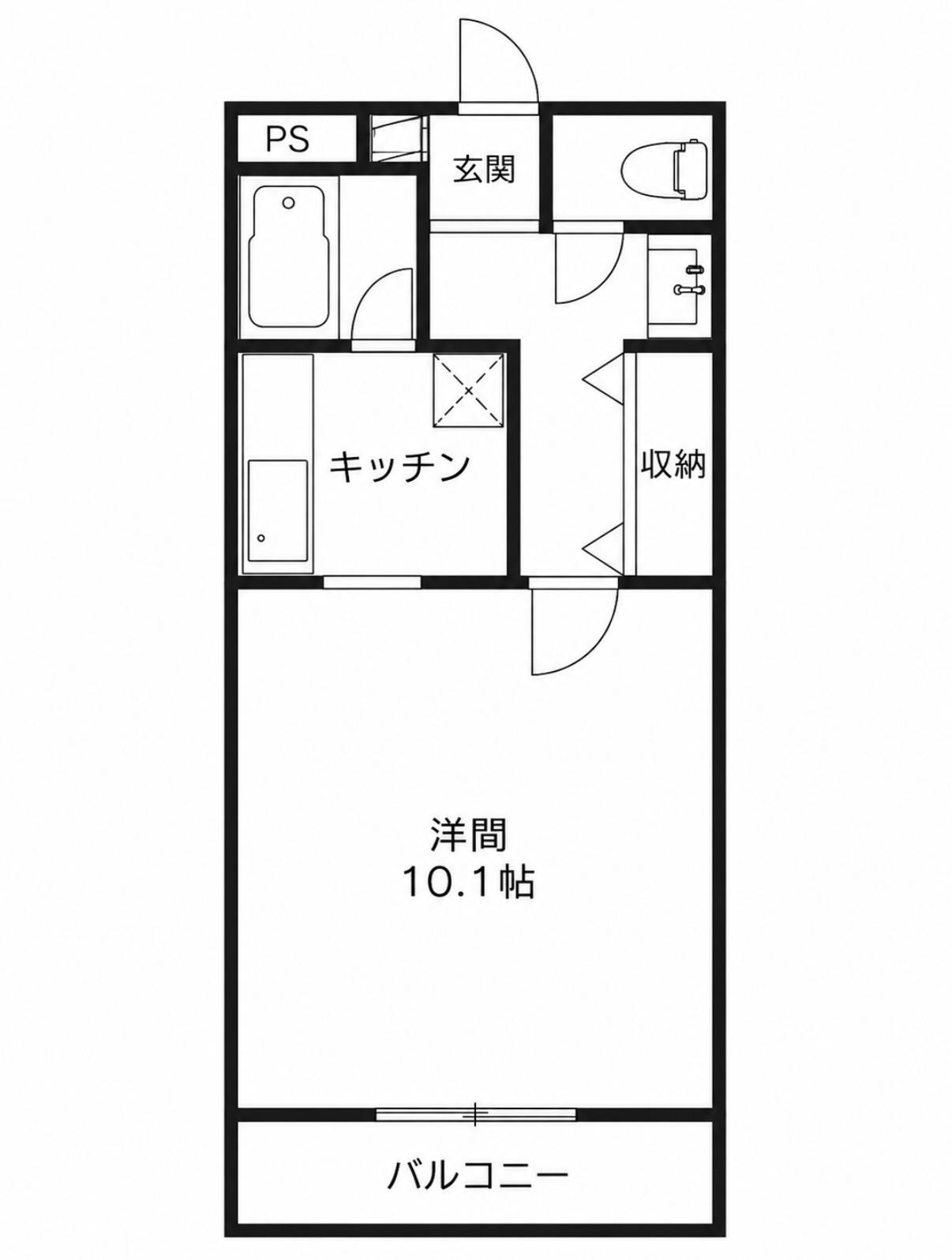 シャルムM(1K/3階)の間取り写真