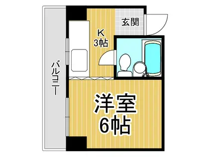 クラブメゾン甲子園ウエスト(1K/3階)の間取り写真