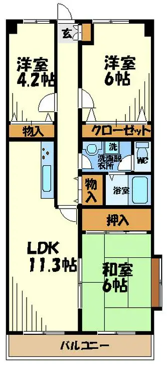 セントラルパレス15 1階階 間取り