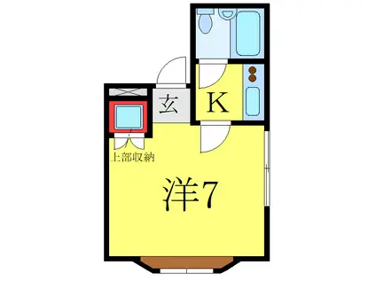 MOAビル(1K/3階)の間取り写真