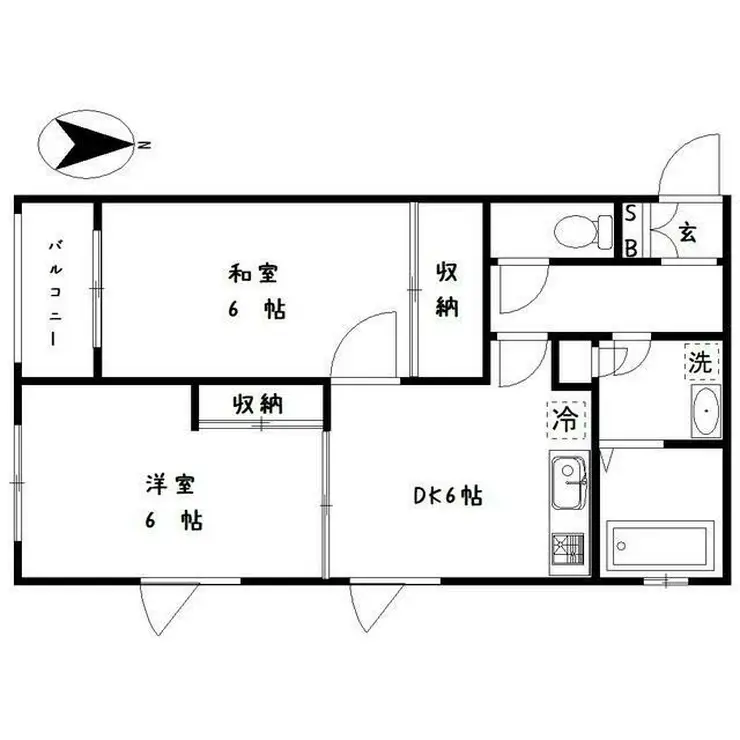 シュロス中野 2階階 間取り