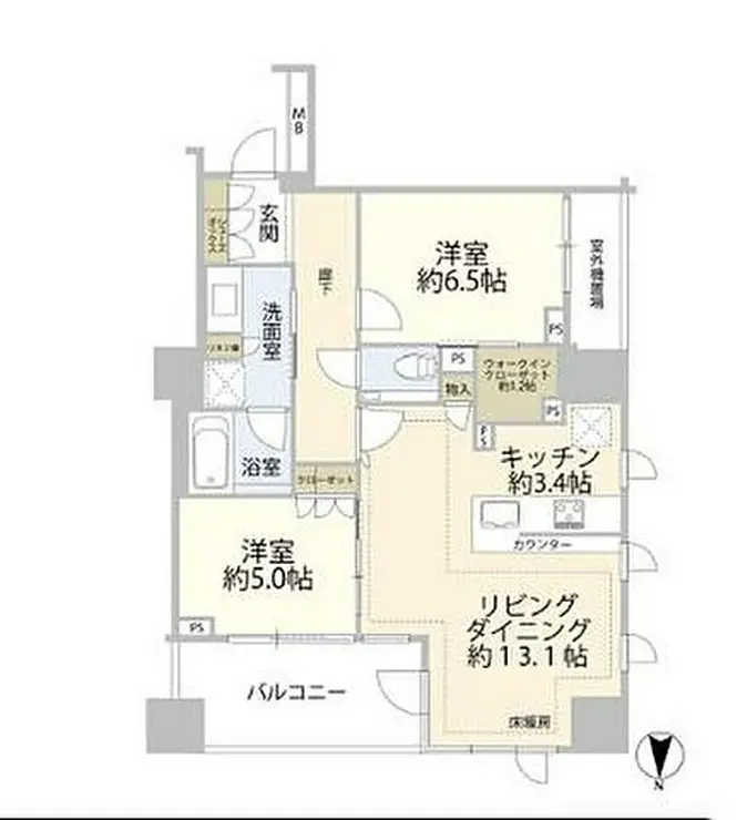 ザ・パークハウス恵比寿 7階階 間取り