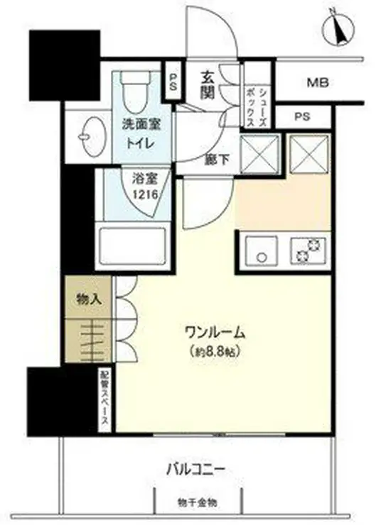ザ・パークハウス上野 5階階 間取り