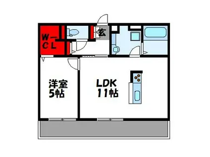 グランドヒル英(1LDK/3階)の間取り写真