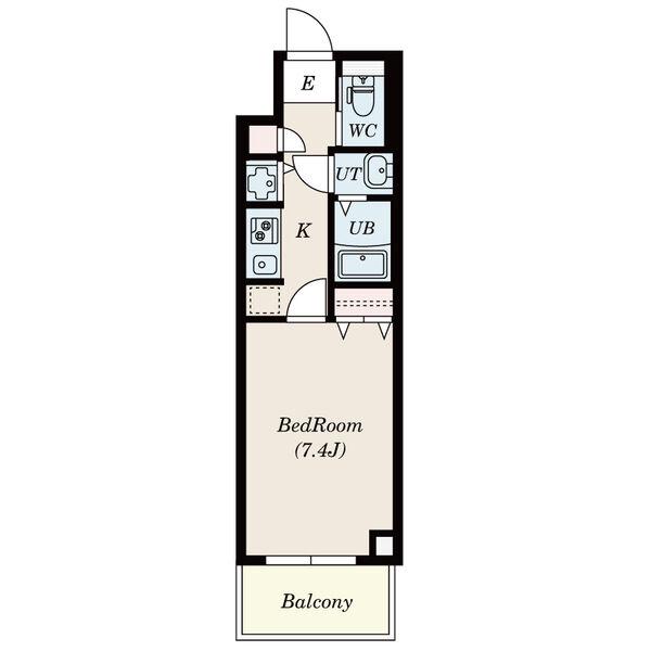 S-RESIDENCE葵II(1K/15階)の間取り写真