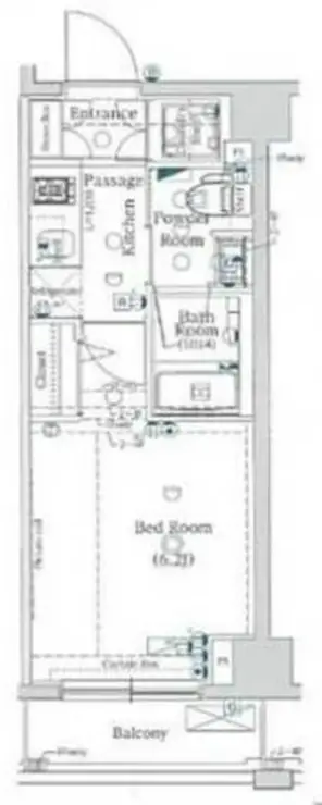 XEBEC千鳥町 2階階 間取り