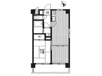 グラン・ティグル勝どき(2DK/5階)の間取り写真