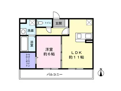 SIRIUSU(1LDK/1階)の間取り写真