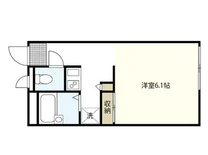 レオパレスシェルムーン(ワンルーム/1階)の間取り写真