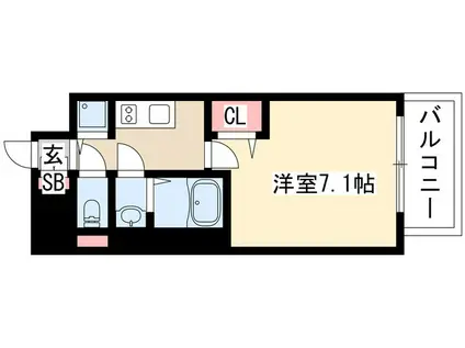 プレサンス金山コネクト(1K/5階)の間取り写真