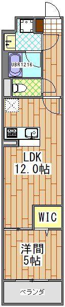 ファーストレジデンスおゆみ野(1LDK/5階)の間取り写真
