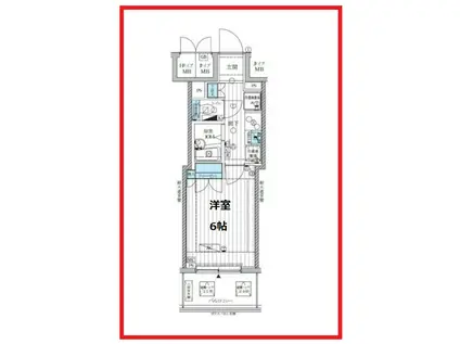 ランドステージ両国(1K/2階)の間取り写真