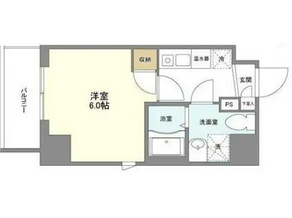 アクシーズグランデ浦和東仲町S(1K/10階)の間取り写真