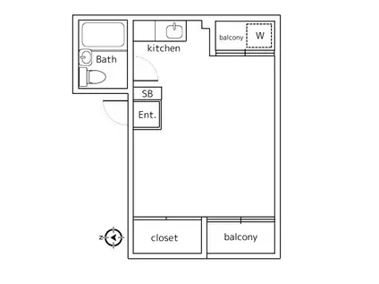 RIN東府中(ワンルーム/3階)の間取り写真