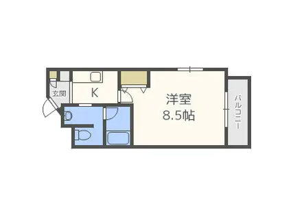 アーバンステージ安堂寺II(1K/11階)の間取り写真