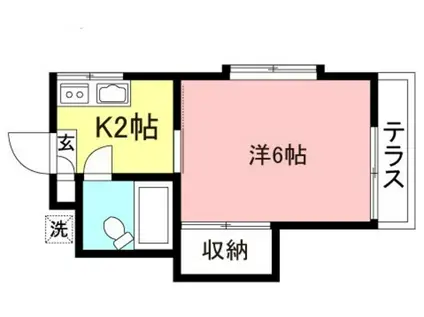 アメニティ松原A棟(1K/1階)の間取り写真