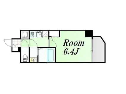 エスリード京橋ウエスト(1K/2階)の間取り写真