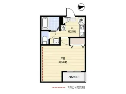 PRIMO AKATSUKA(1K/4階)の間取り写真