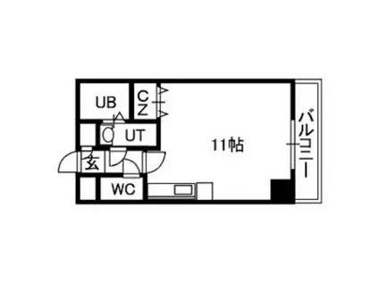 セントポーリア カルーア(ワンルーム/9階)の間取り写真