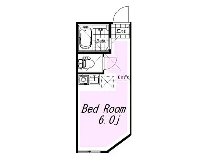 ユナイト大口アダムランバート(ワンルーム/2階)の間取り写真