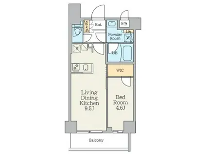 クレストコート中板橋(1LDK/3階)の間取り写真