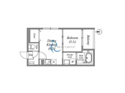 MADDERPLAIN(1DK/1階)の間取り写真