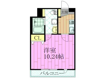 S7 HILLS(1K/2階)の間取り写真