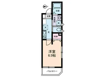 グランドール西尾久(1K/3階)の間取り写真