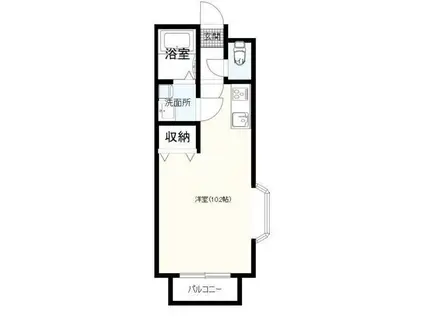 コーポ櫻(ワンルーム/2階)の間取り写真