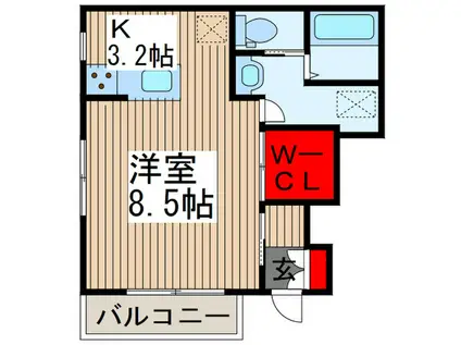 コートダジュール(ワンルーム/1階)の間取り写真