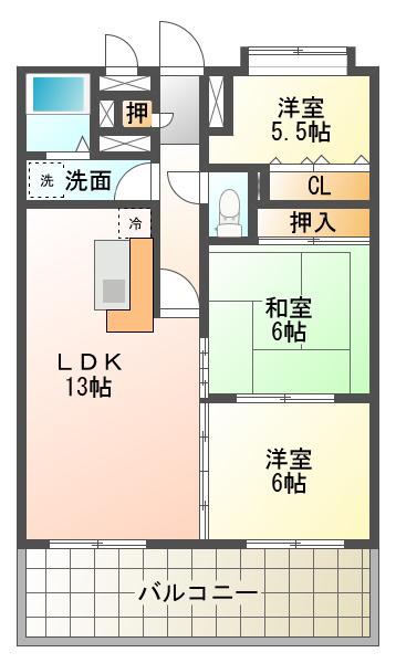 ル・グラン(3LDK/3階)の間取り写真