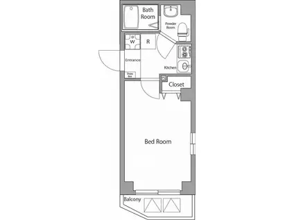 中馬込プレイス(1K/3階)の間取り写真
