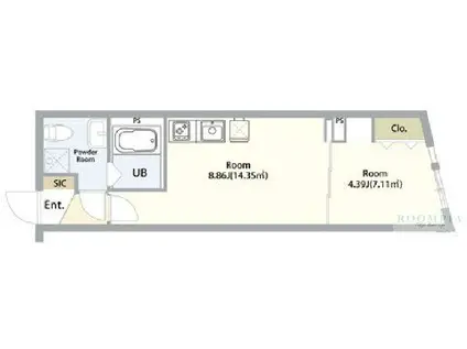 THE CITY RESIDENCE目黒本町(1LDK/3階)の間取り写真