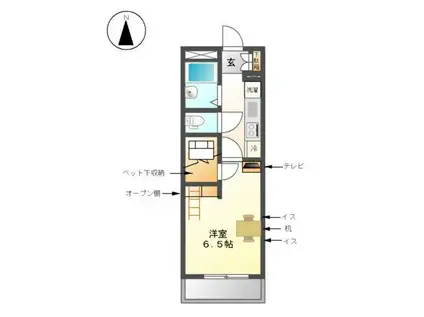 OMレジデンス上飯田(1K/4階)の間取り写真