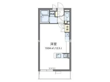 ミランダコスタV(ワンルーム/4階)の間取り写真