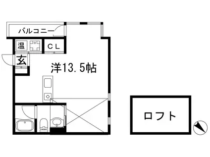 M-FLAT(ワンルーム/4階)の間取り写真