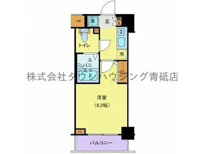 GENOVIA京成立石IIISKYGARDEN(1K/2階)の間取り写真