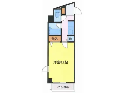 亥鼻ビル(1K/2階)の間取り写真