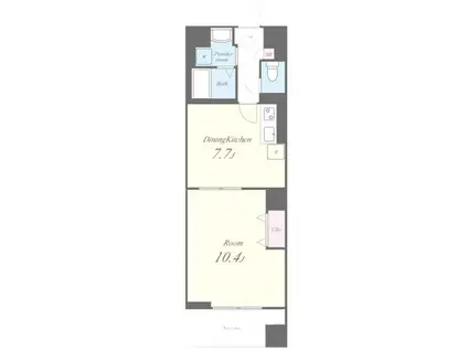 ラヴィン(1DK/5階)の間取り写真