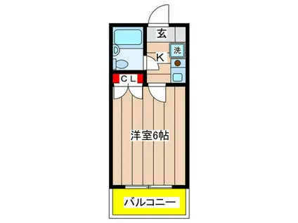 アーバンヒルズマンション日吉(1K/1階)の間取り写真