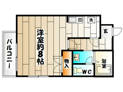 ハイツスズラン(1K/1階)の間取り写真