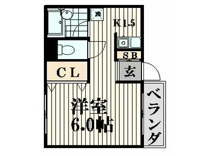 HARMONY(ワンルーム/4階)の間取り写真